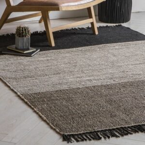 Crolap Cotton Fabric Rug In Monochrome